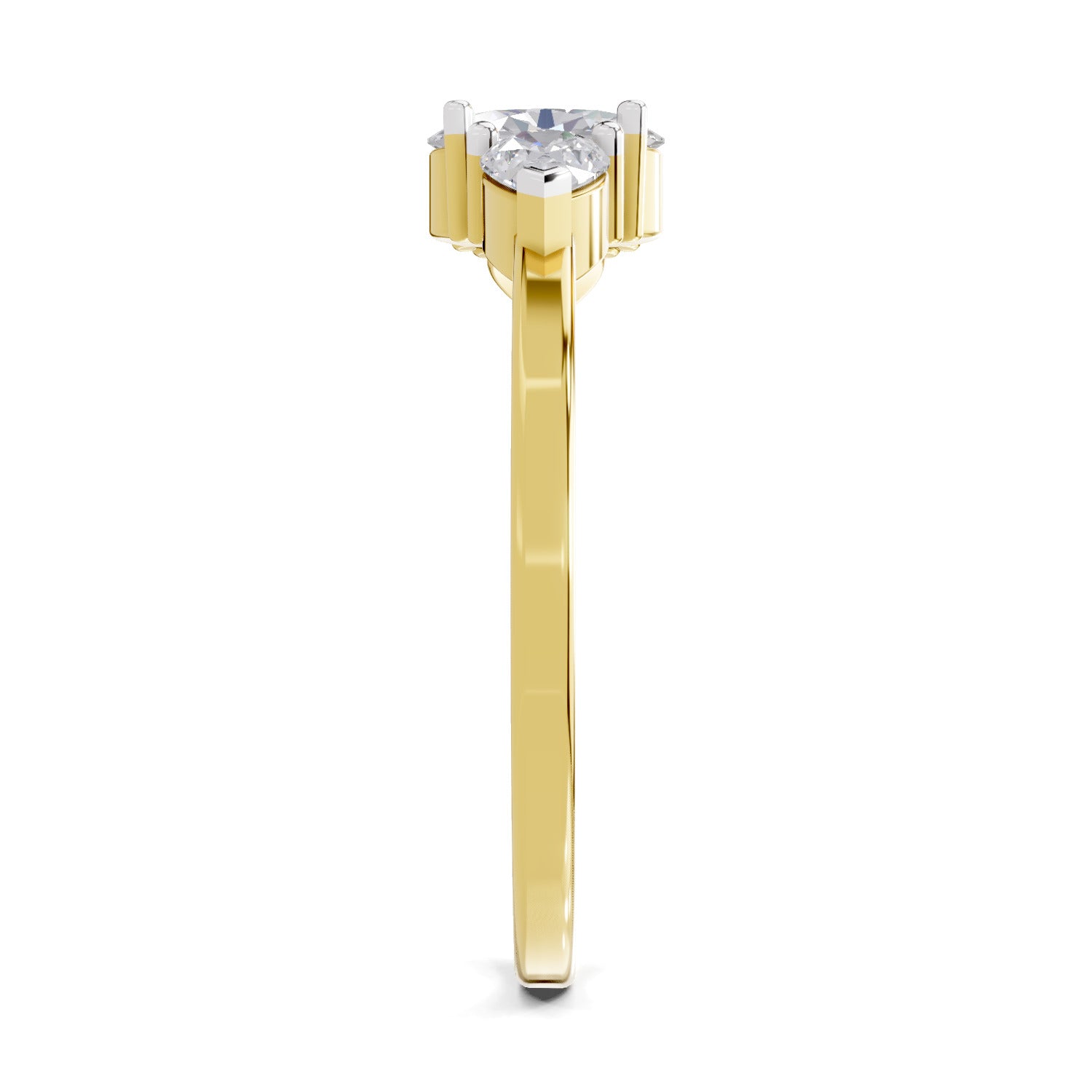 0.61 Carat Solitaire Lab Grown Diamond Ring In 14K Gold