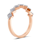 Sparkles Lab Grown Diamond 0.05 Celestial Bloom Ring| 14K Rose Gold