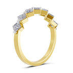 Sparkles Lab Grown Diamond 0.05 Celestial Bloom Ring| 14K Yellow Gold