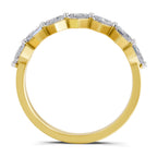 Sparkles Lab Grown Diamond 0.05 Celestial Bloom Ring| 14K Yellow Gold