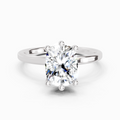 2.06 Carat Cushion Shape Solitaire Diamond Ring | 14K White Gold