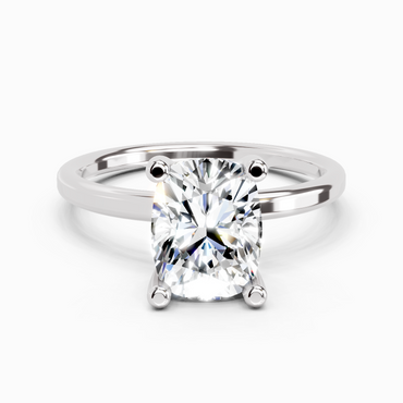 2.13 Carat Cushion Shape Solitaire Diamond Ring | 14K White Gold