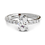 1.17 Ct Oval Solitaire Ring |  14K White Gold