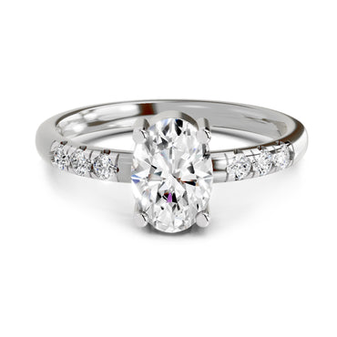 1.17 Ct Oval Solitaire Ring |  14K White Gold
