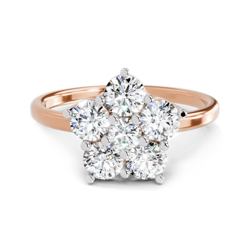1.13 Ct Floral Ring |  14K Rose Gold