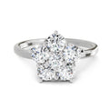 1.13 Ct Floral Ring |  14K White Gold
