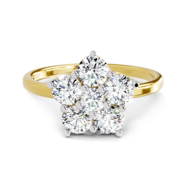 1.13 Ct Floral Ring |  14K Yellow Gold