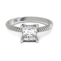 1 Ct Square Ring |  14K White Gold