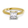 1 Ct Square Ring |  14K Yellow Gold