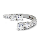 0.96 Ct Open Ring |  14K White Gold