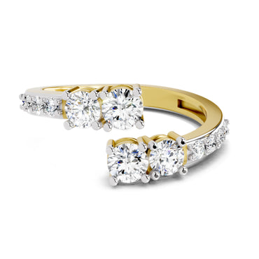0.96 Ct Open Ring |  14K Yellow Gold