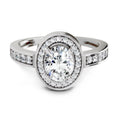 1.1 Ct Oval Ring |  14K White Gold