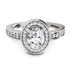 1.1 Ct Oval Ring |  14K White Gold