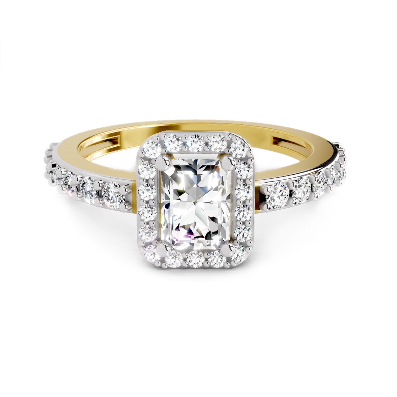 1.23 Ct Square Ring |  14K Yellow Gold