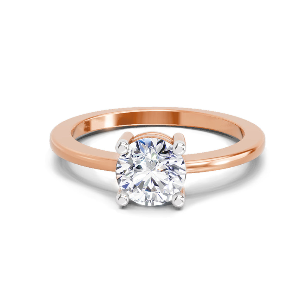 1 Ct Round Solitaire Ring |  14K Rose Gold