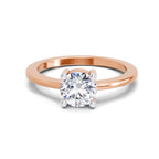 1 Ct Round Solitaire Ring |  14K Rose Gold