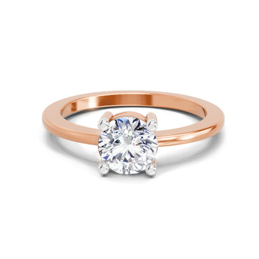 1 Ct Round Solitaire Ring |  14K Rose Gold