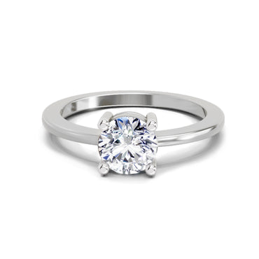 1 Ct Round Solitaire Ring |  14K White Gold