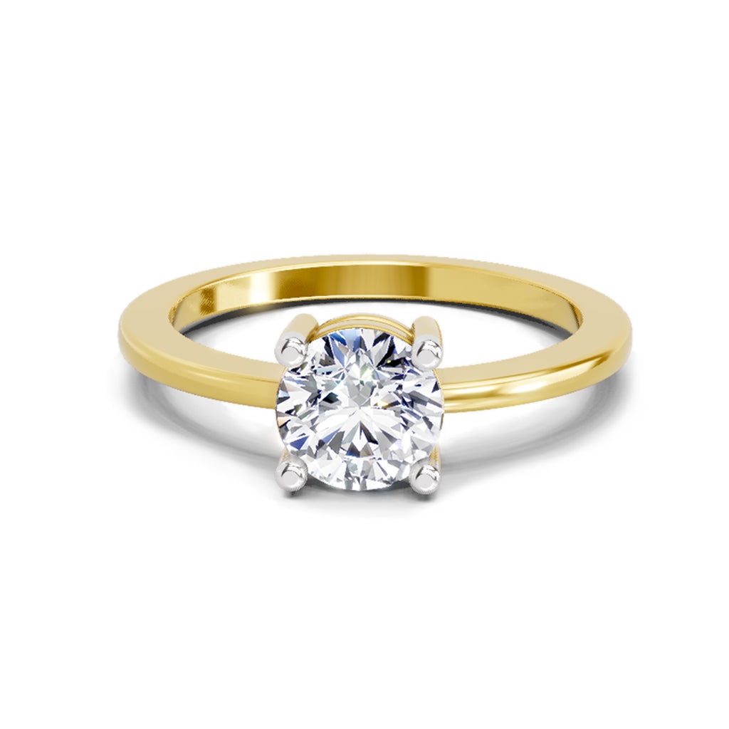 1 Ct Round Solitaire Ring |  14K Yellow Gold