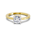 1 Ct Round Solitaire Ring |  14K Yellow Gold