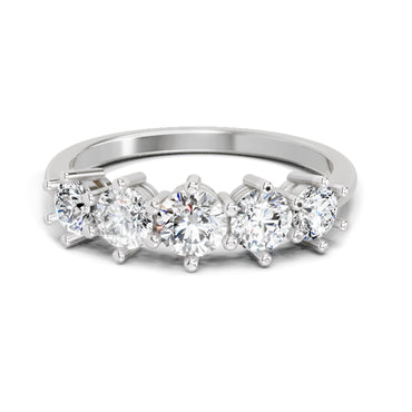 1.04 Ct Round Ring |  14K White Gold