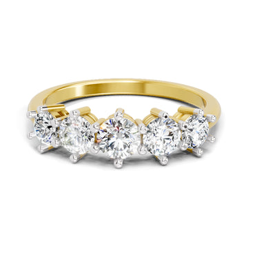 1.04 Ct Round Ring |  14K Yellow Gold