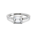 1.18 Ct Emerald Ring | 14K White Gold