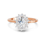 0.97 Ct Oval Ring | 14K Rose Gold