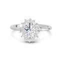 0.97 Ct Oval Ring | 14K White Gold