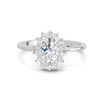 0.97 Ct Oval Ring | 14K White Gold
