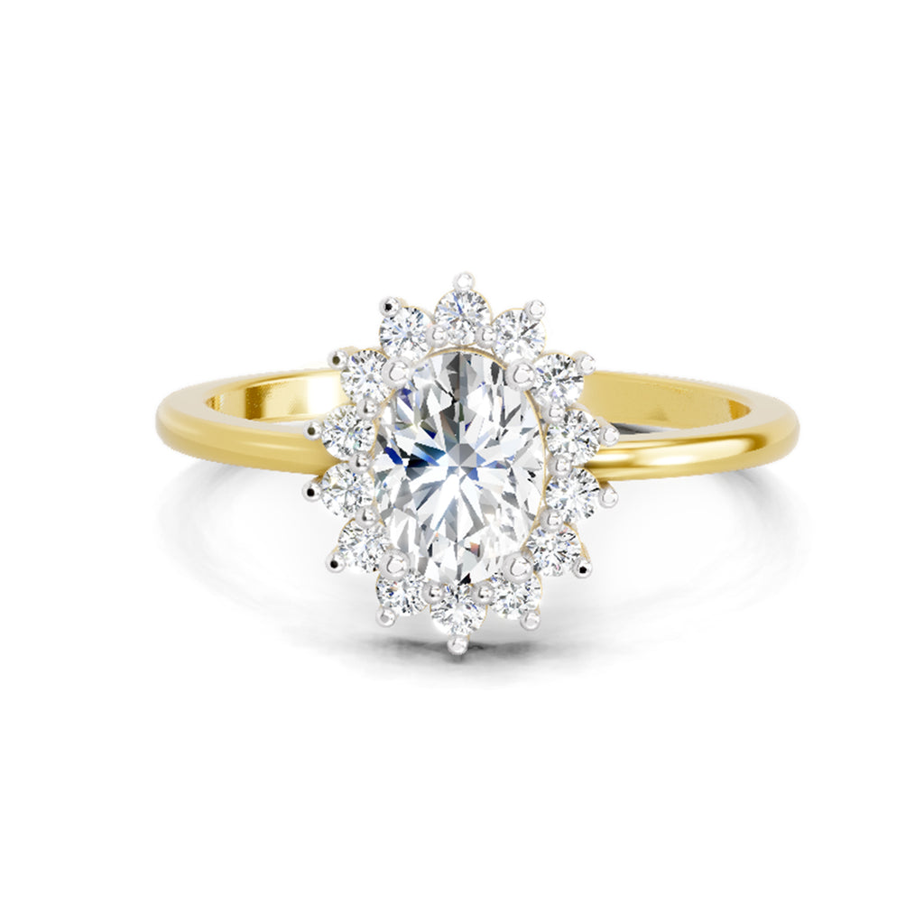 0.97 Ct Oval 14K Yellow Gold