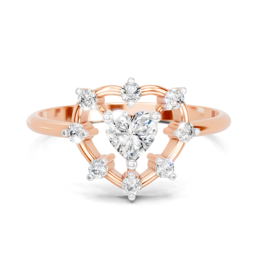 0.44 Carat Solitaire Lab Grown Diamond Ring In 14K Gold