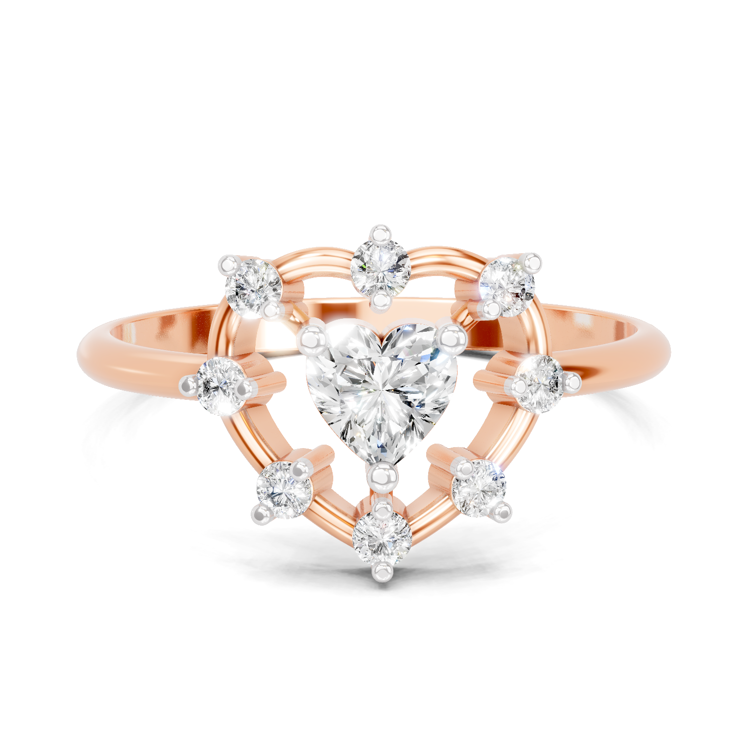 0.44 Carat Solitaire Lab Grown Diamond Ring In 14K Gold