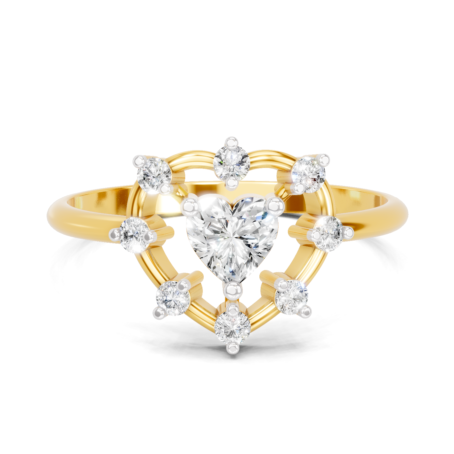 0.44 Carat Solitaire Lab Grown Diamond Ring In 14K Gold