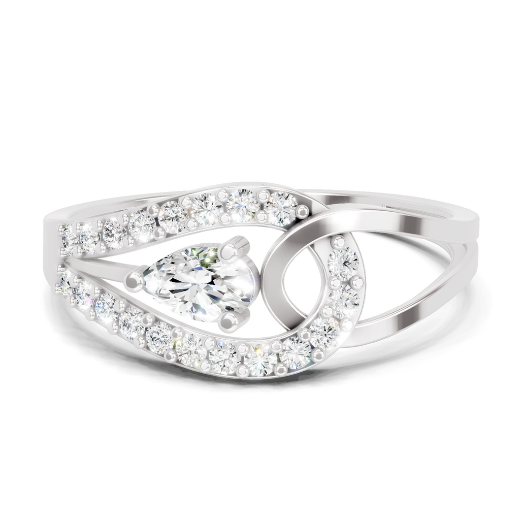0.37 Carat Solitaire Lab Grown Diamond Ring In 14K Gold