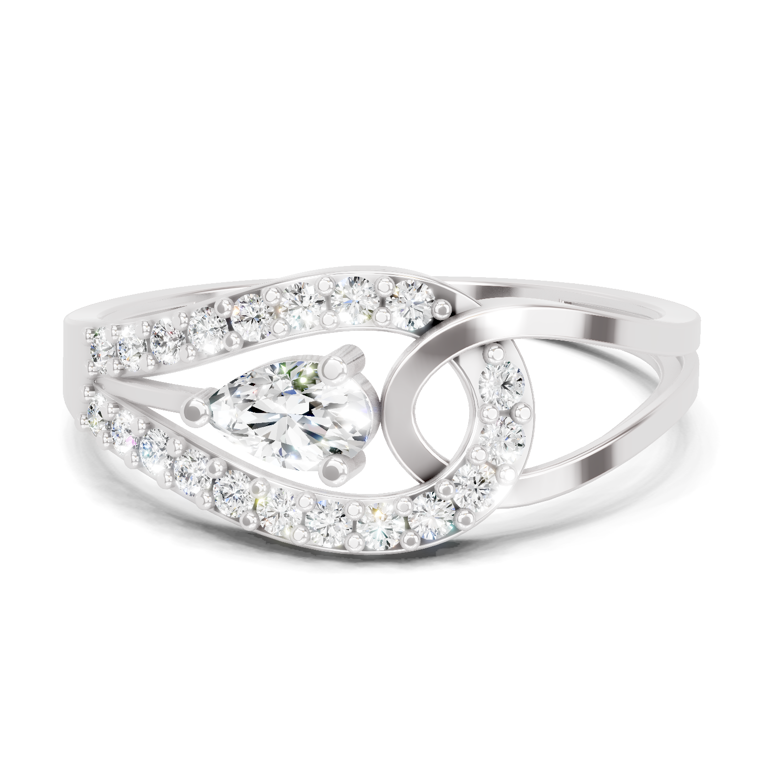 0.37 Carat Solitaire Lab Grown Diamond Ring In 14K Gold