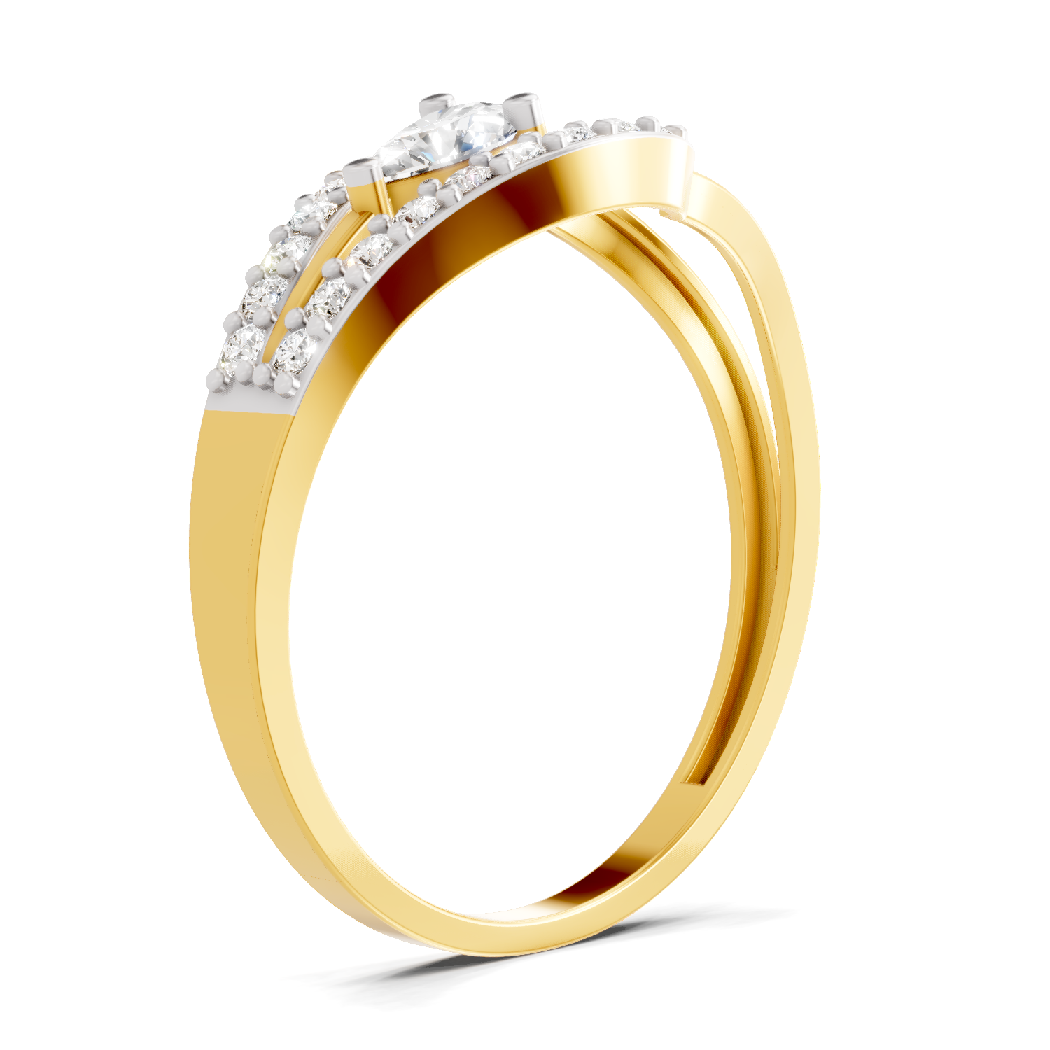 0.37 Carat Solitaire Lab Grown Diamond Ring In 14K Gold