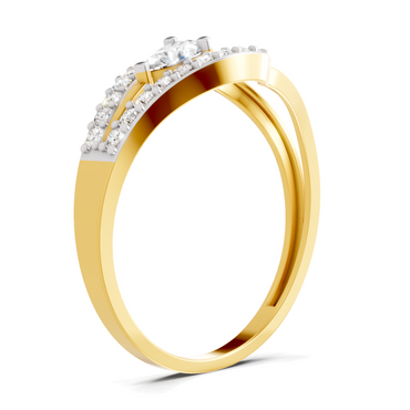 0.37 Carat Solitaire Lab Grown Diamond Ring In 14K Gold