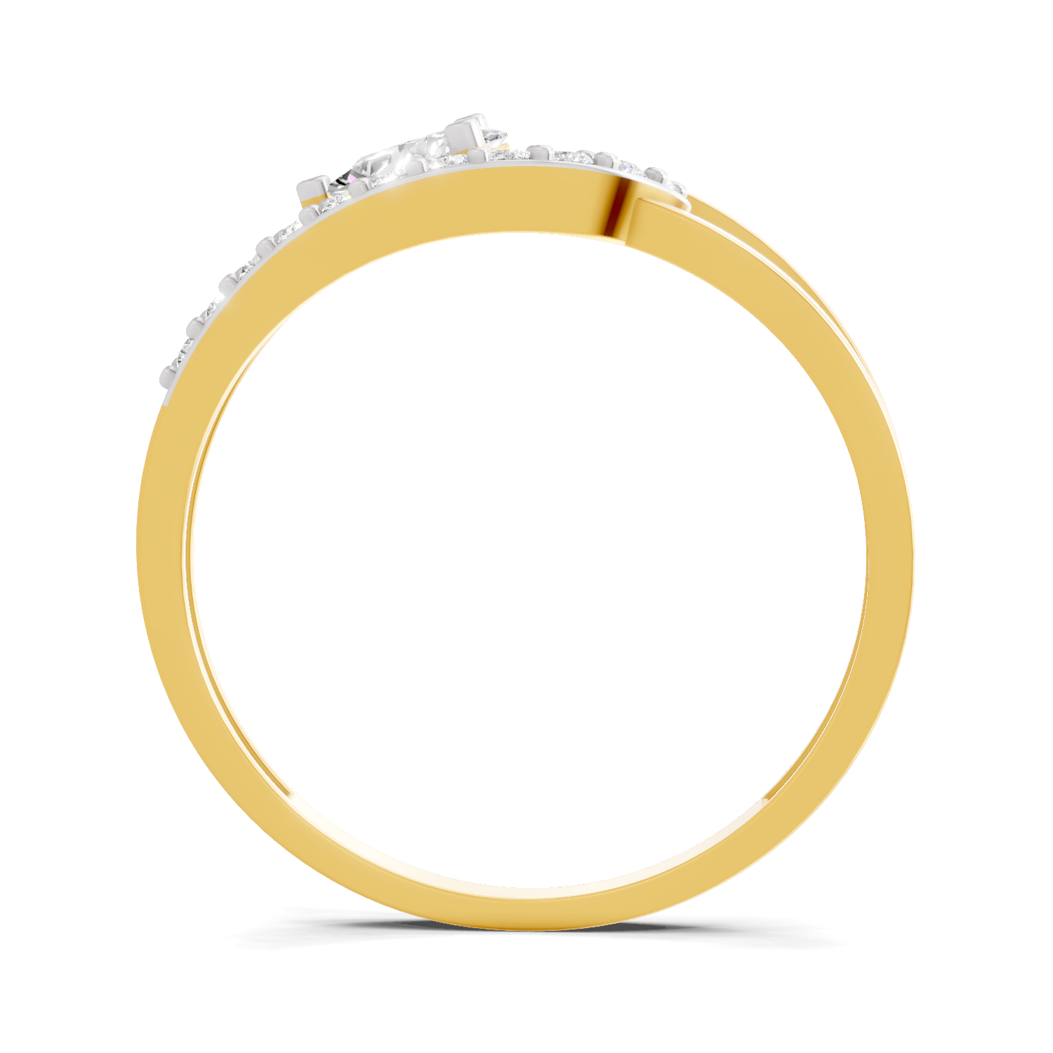 0.37 Carat Solitaire Lab Grown Diamond Ring In 14K Gold