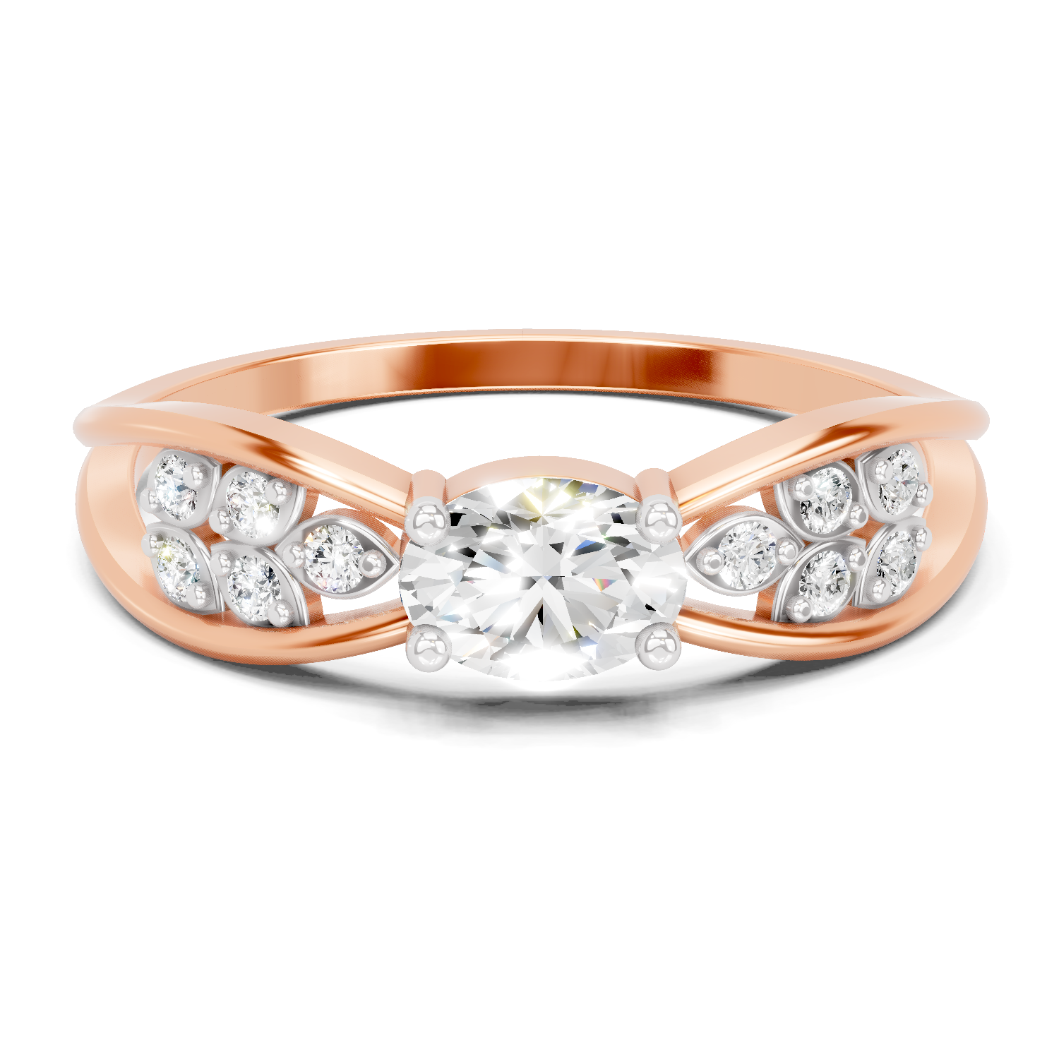 0.45 Carat Solitaire Lab Grown Diamond Ring In 14K Gold