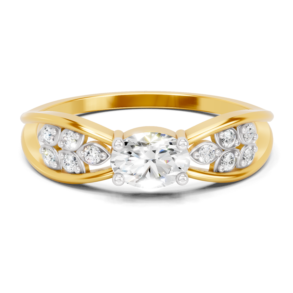 0.45 Carat Solitaire Lab Grown Diamond Ring In 14K Gold