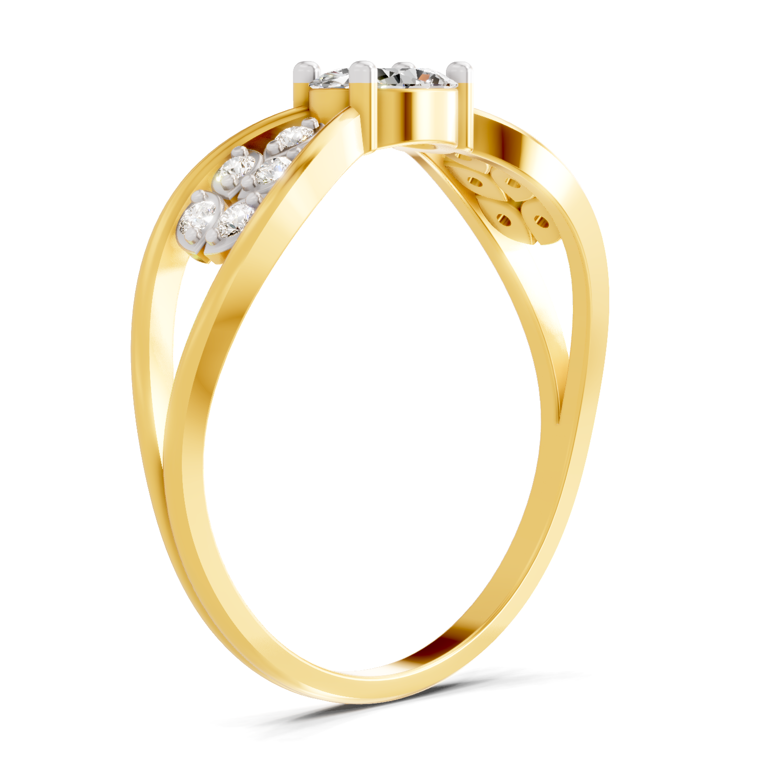 0.45 Carat Solitaire Lab Grown Diamond Ring In 14K Gold