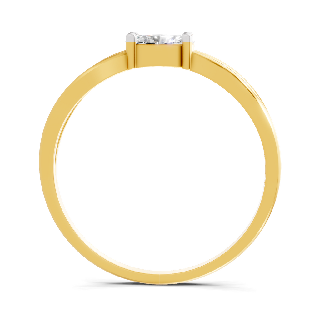 0.45 Carat Solitaire Lab Grown Diamond Ring In 14K Gold
