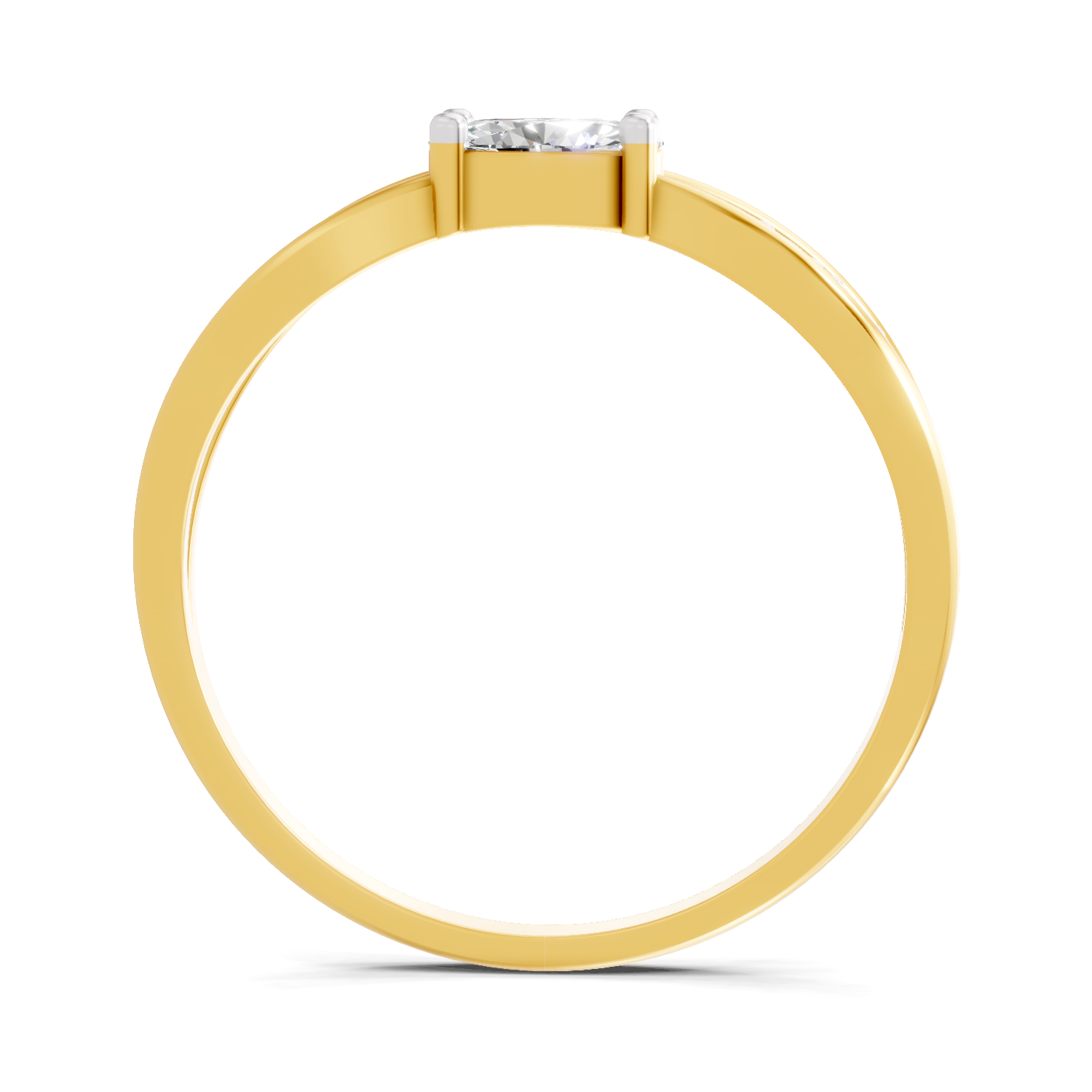 0.45 Carat Solitaire Lab Grown Diamond Ring In 14K Gold