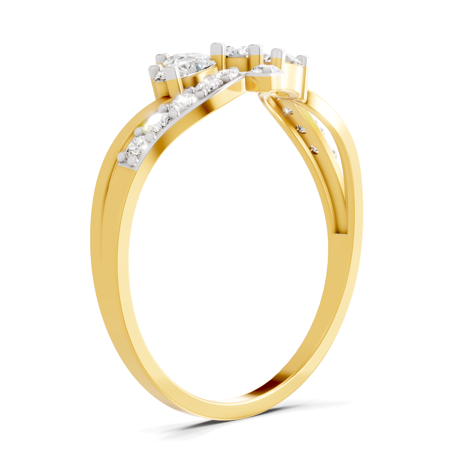 0.47 Carat Solitaire Lab Grown Diamond Ring In 14K Gold