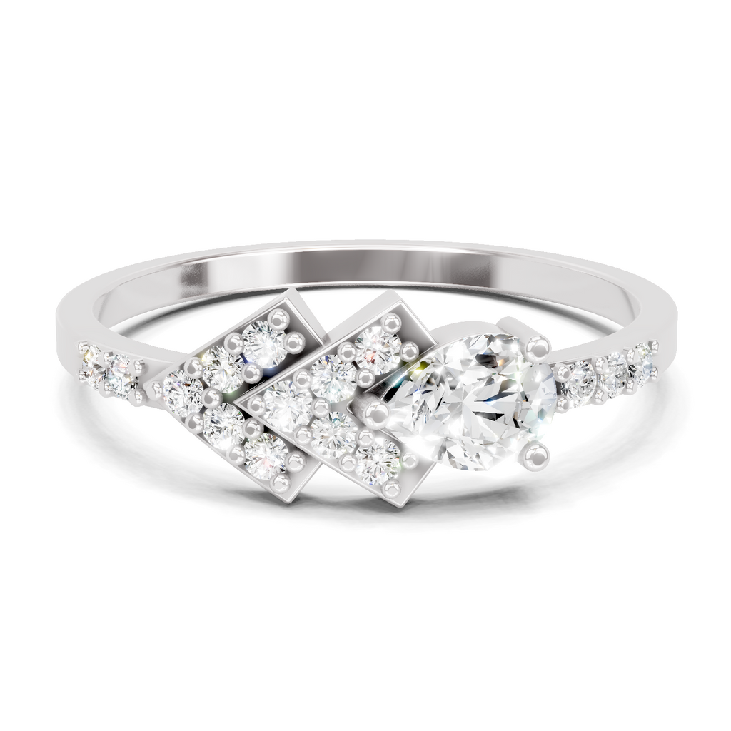 0.46 Carat Solitaire Lab Grown Diamond Ring In 14K Gold