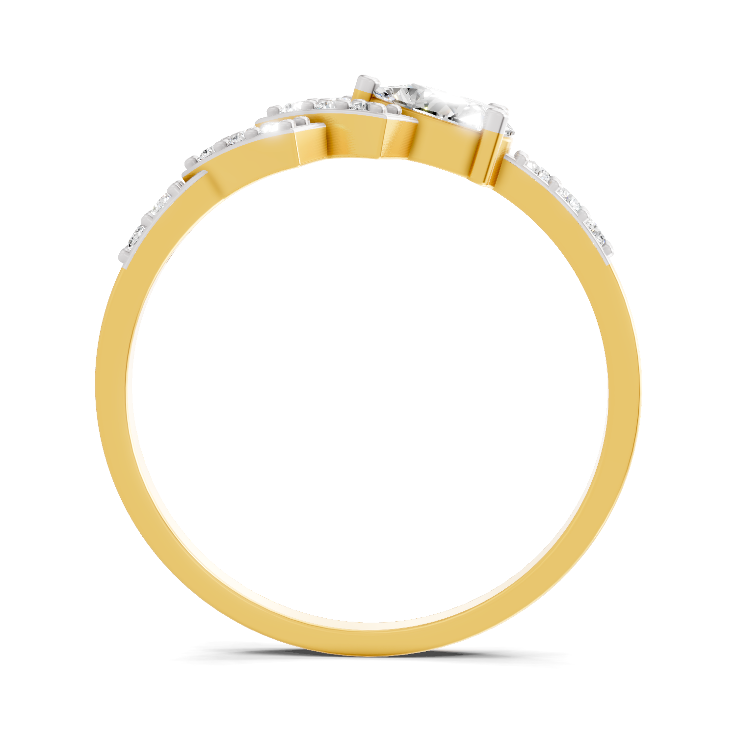 0.46 Carat Solitaire Lab Grown Diamond Ring In 14K Gold