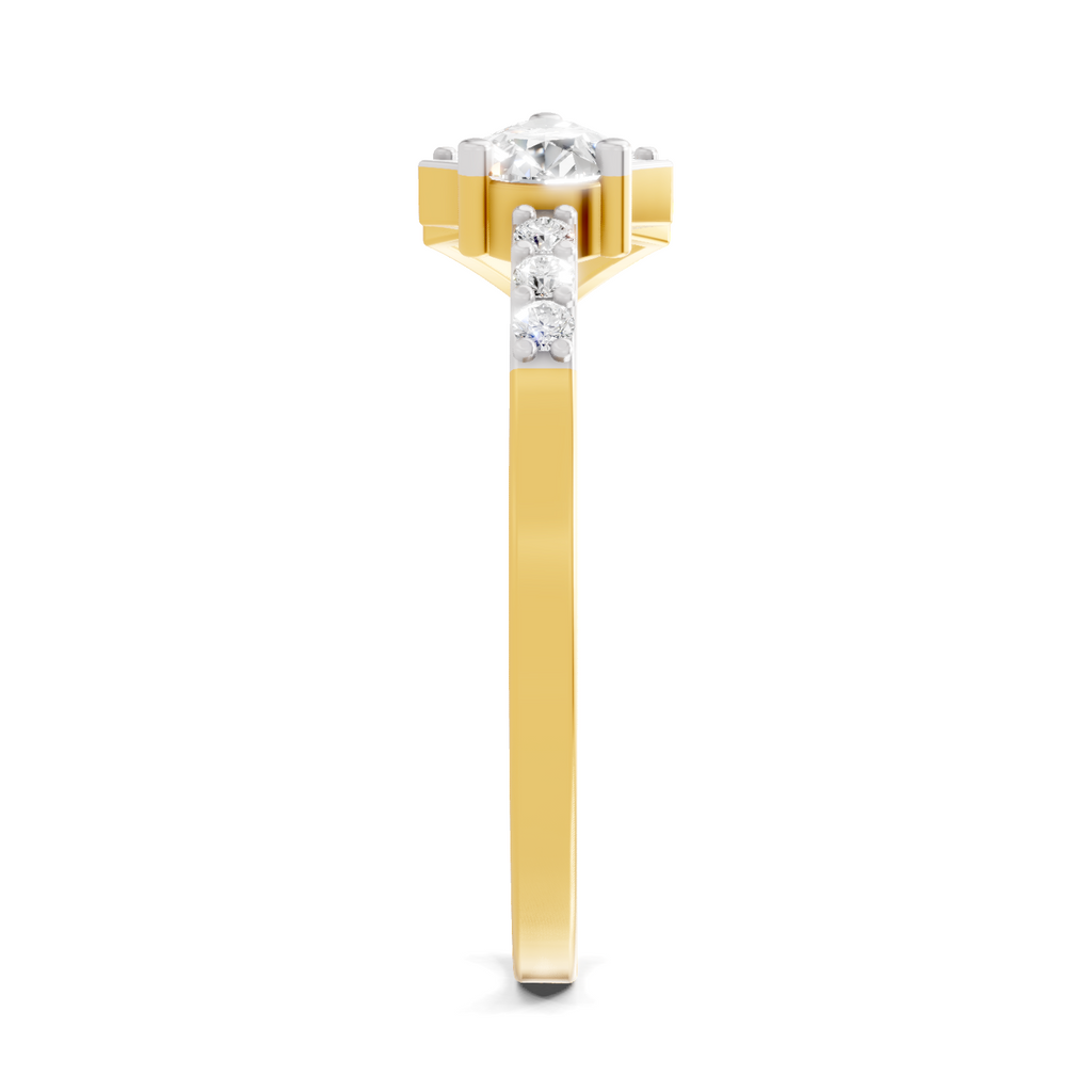 0.46 Carat Solitaire Lab Grown Diamond Ring In 14K Gold