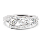 0.49 Carat Solitaire Lab Grown Diamond Ring In 14K Gold