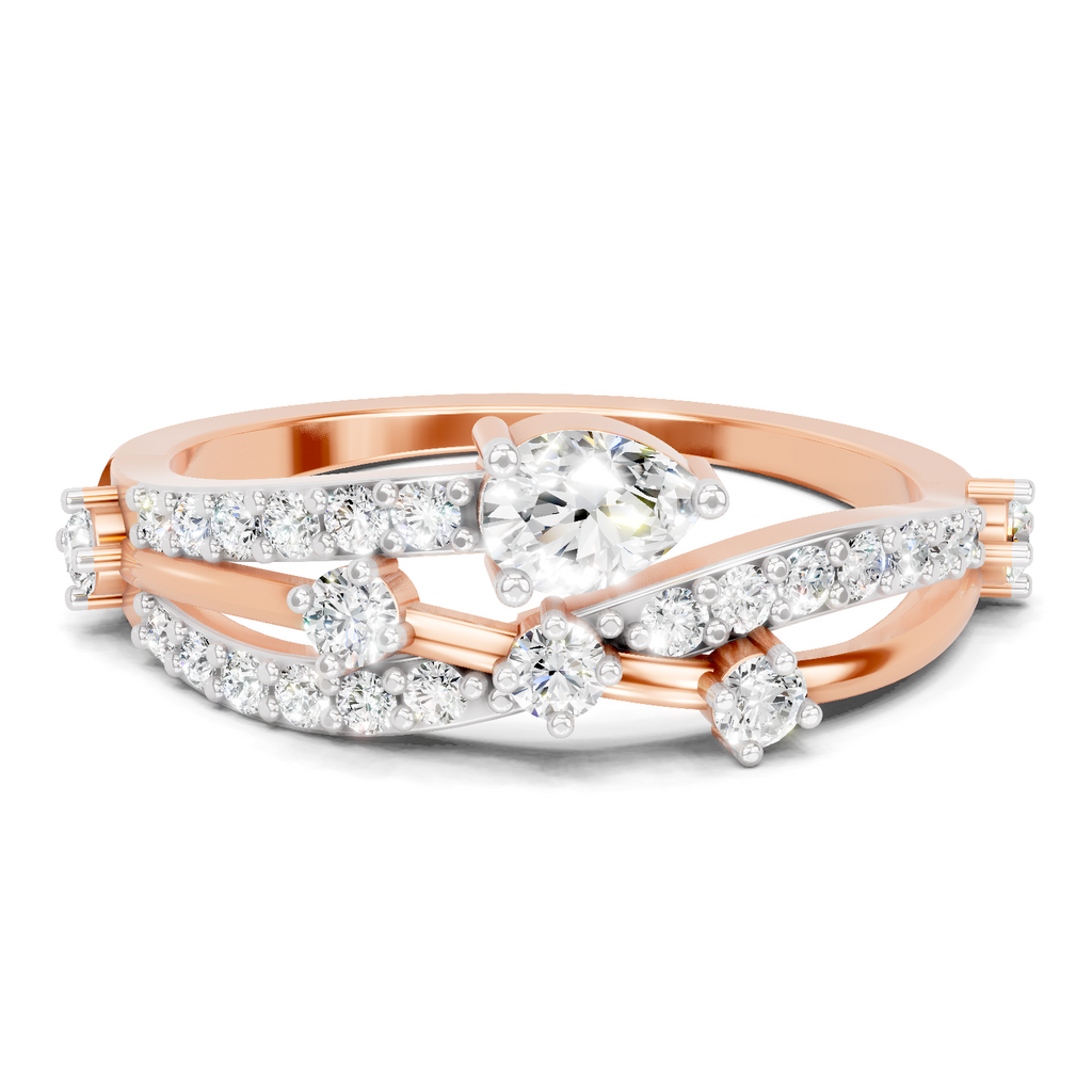 0.59 Carat Solitaire Lab Grown Diamond Ring In 14K Gold